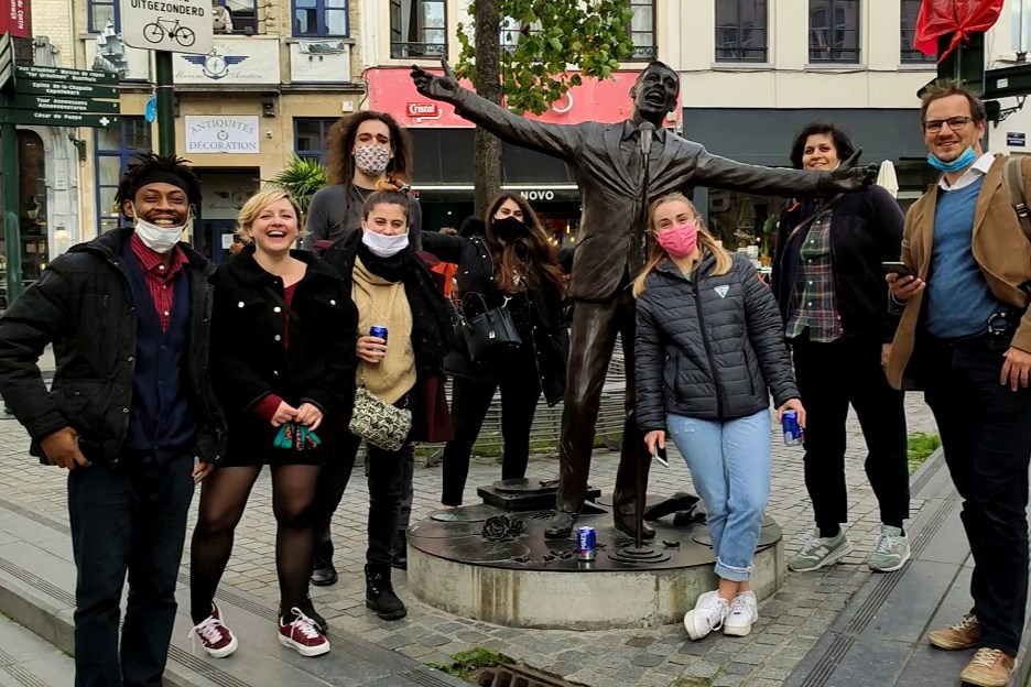 teambuilding in brussels with a group of people escape game outdoor